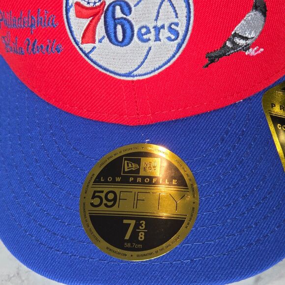 Men New Era 59Fifty x Staple x NBA Philadelphia 76er\'s Fitted Hat 7 3/8 Very Rare